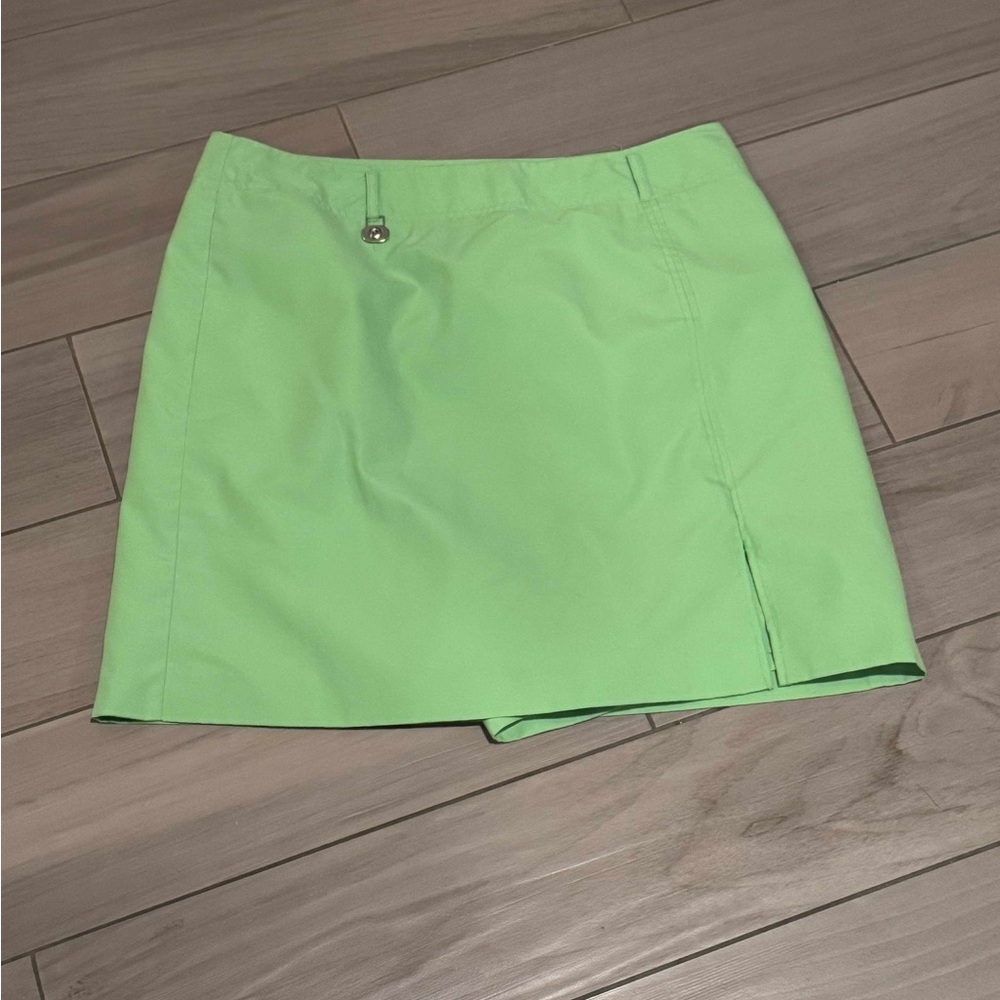 Charter Club Lime Mini Skirt size 14 waist 17in length 19in